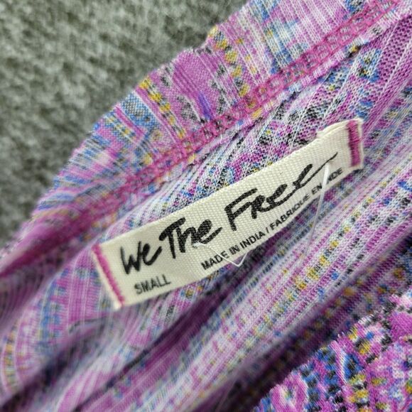 Free People Tank Women's Small Purple Summer Bloom Your Twisted Tank Top NWT - Picture 9 of 13